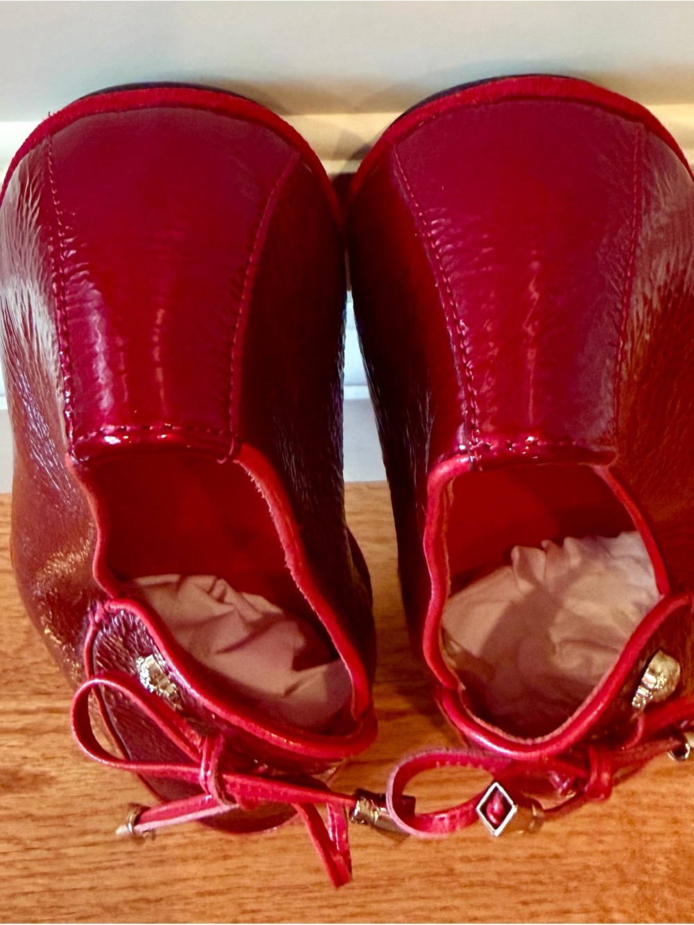 Stefano Ricci vintage women’s size 38/7.5-8 red patent leather loafers - Picture 5 of 7